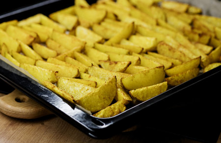 Potato country style. rustic cookedの写真素材