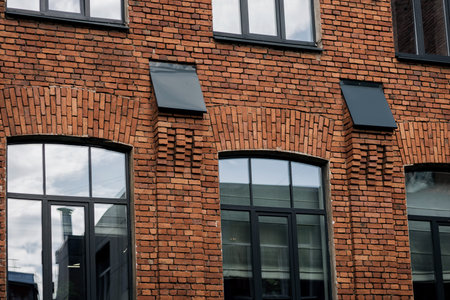 Brick Commercial Building. modern architecture
