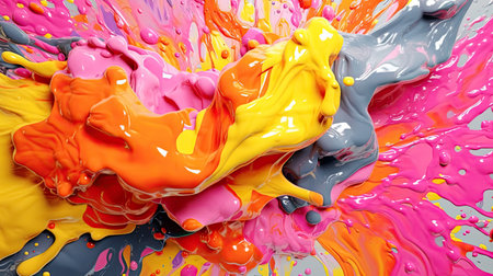 Colored paint splashes background. colorful abstract textureの素材