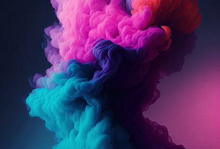 background with clouds of colorful smoke. abstract textureの素材