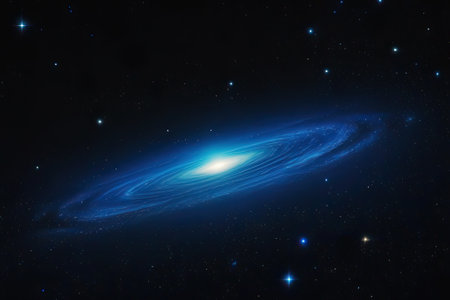 Colorful space galaxy. night space.の素材