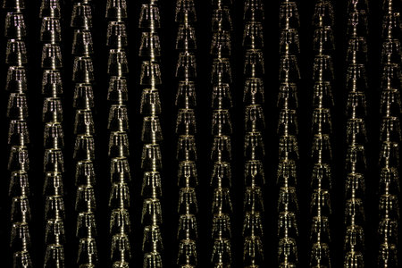 Many drinking glasses. empty glasses on backgroundの写真素材