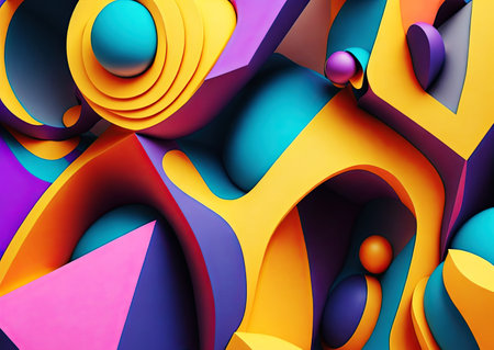 colorful background with abstract shape. futuristic textureの素材