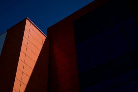 Modern architecture detail with minimalistic detailsの写真素材