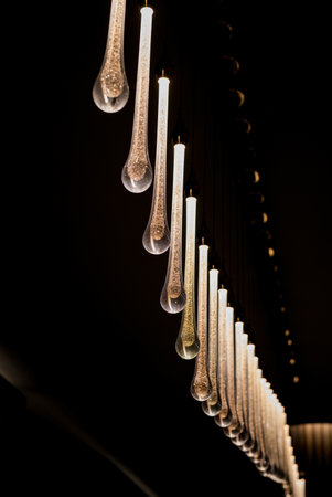 Luxury pendant lights. minimalist hanging lampsの写真素材