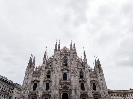 Facade of Milan Cathedral. An Italian landmarkの写真素材