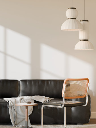 Modern living room interior. 3D rendering, 3D illustration