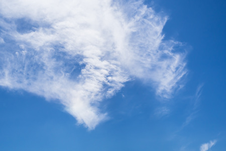 beautiful fluffy cloud and blue skyの写真素材