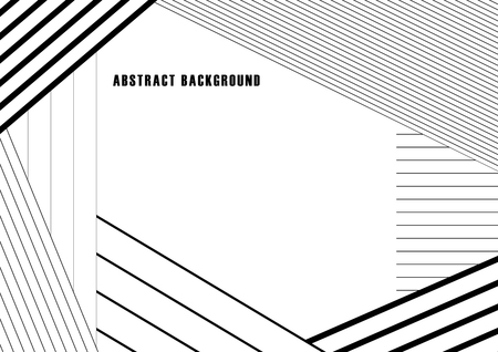 Abstract black and white stripe background, Vector illustrationのイラスト素材