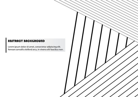 Abstract black and white stripe background, Vector illustrationのイラスト素材