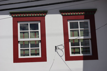 Sao Luiz do Paraitinga, SP, Brazil - february 10, 2025 - Colonial constructionの写真素材