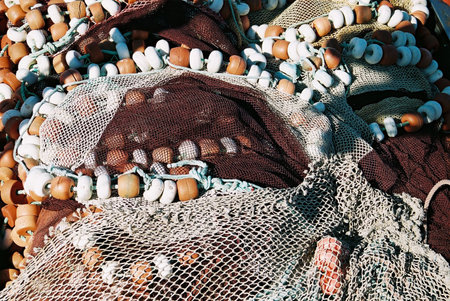 fishing netsの写真素材