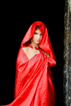 sexy pineup girl in hold buildingの写真素材