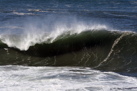 beach waves in the summer