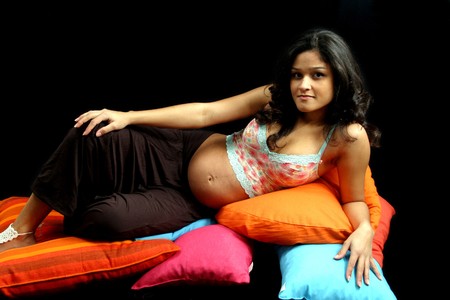 photo of beautiful pregnant femaleの写真素材