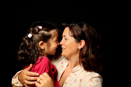 mother and daughterの写真素材