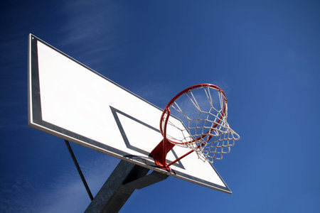 basketball board against blue sky