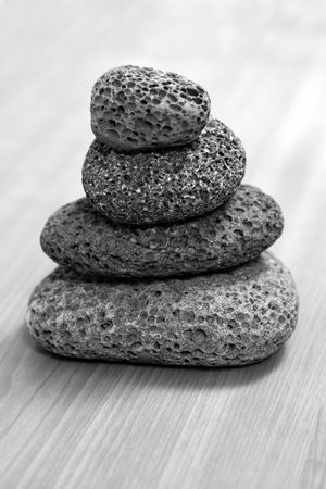 zen stones isolated. spa backgroundの写真素材