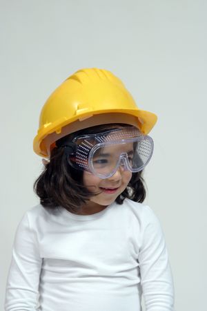 future engineer girl, childhood and business conceptの写真素材