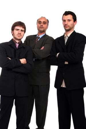 happy sucessfull businessteam isolated white backgroundの写真素材