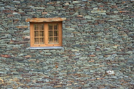 Pena, very old little mountain village, made of shale, Portugalの写真素材