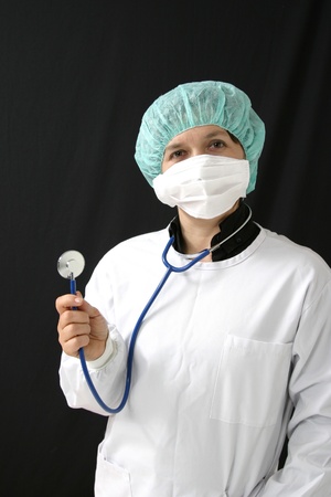Doctor isolated on white, beautiful nurse woman
の写真素材