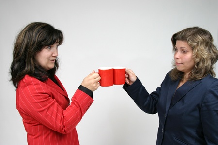 woman businessteam, business toast, business conceptの写真素材