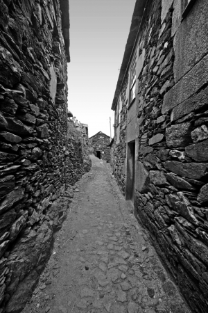 Pena, very old little mountain village, made of shale, Portugalの写真素材