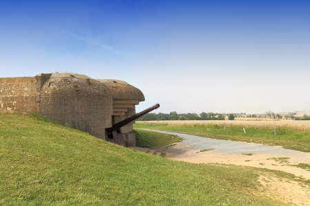German bunker in Normandy from the Second World Warのeditorial素材