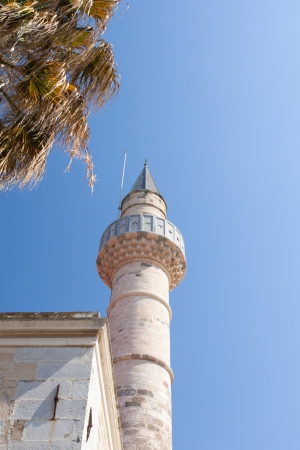 minaret and mosque in kos greeceの写真素材
