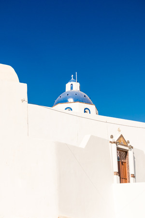 typical Santorini church in Greece in the Cycladesの写真素材