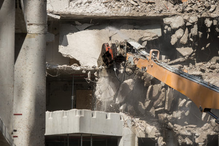 Demolition site of a building