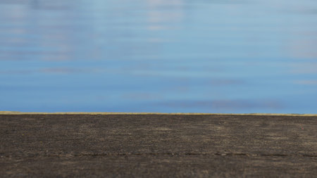 Abstract shot of the Concrete edge of a Pier