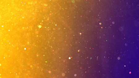 Gold and Purple Dust Particles Christmas New Year Background