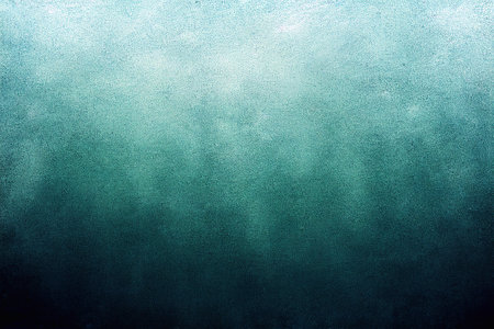 A computer generated illustration of a grunge wall surface texture background in blue, teal, turquoise colour. A.I. generated art.の写真素材