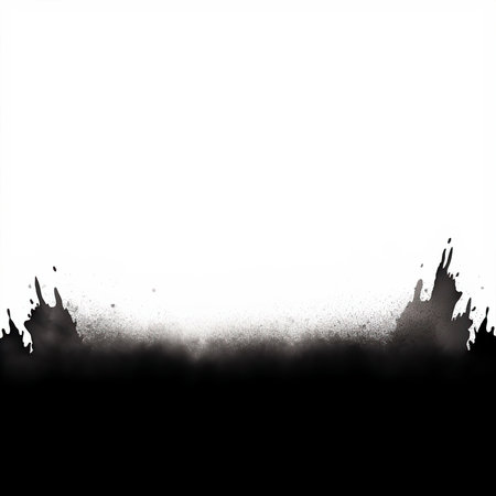 Black Ink Dirt Grunge Pattern Texture White Backgroundの素材