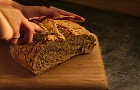Picture of natural bread with seeds