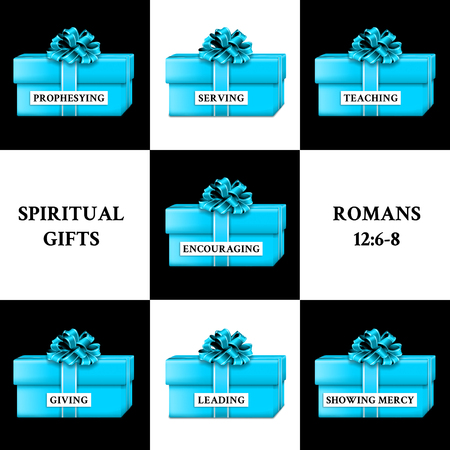 Gifts representing the gifts of the Holy Spirit.の写真素材