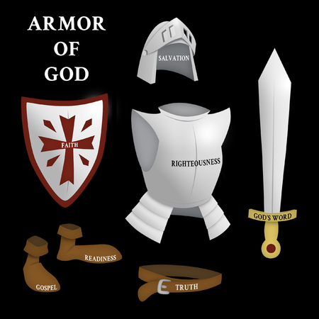 Armor of God, Ephesians 6:13-17の写真素材