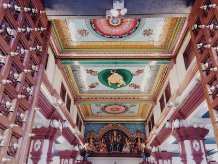 A Hindu temple in Singaporeの素材