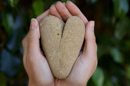 Love Shaped Rockの写真素材