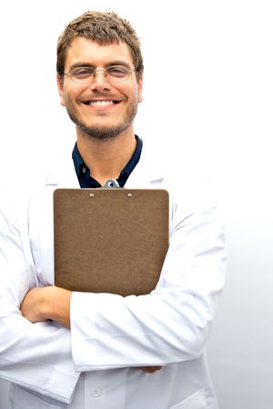 An attractive scientist with an honest faceの写真素材