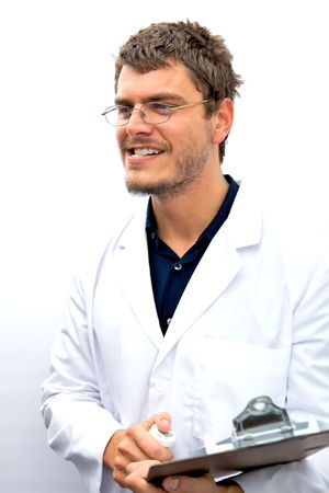 An attractive scientist with an honest faceの写真素材