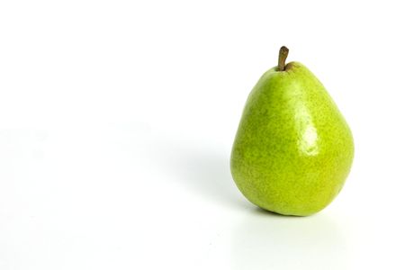 A Delicious Green Pear with a shine on itの写真素材