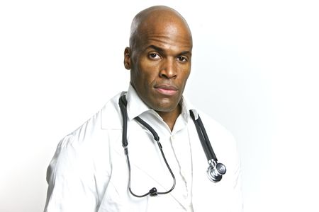 A Young African American Doctor With a Stethoscope の写真素材
