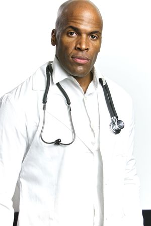 A Young African American Doctor With a Stethoscope の写真素材