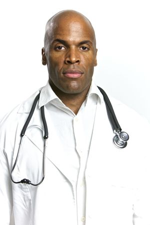 A Young African American Doctor With a Stethoscope の写真素材