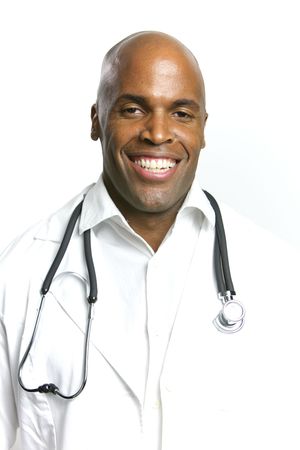 A Young African American Doctor With a Stethoscope の写真素材