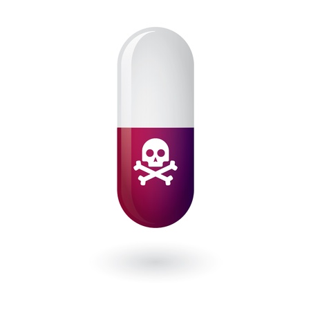 Color Pill with skullのイラスト素材