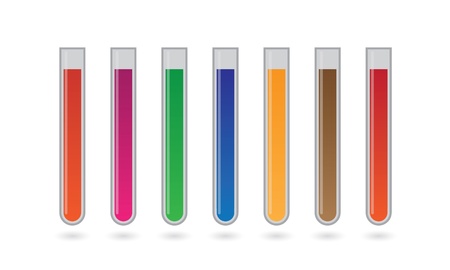 A chemical test tube setのイラスト素材